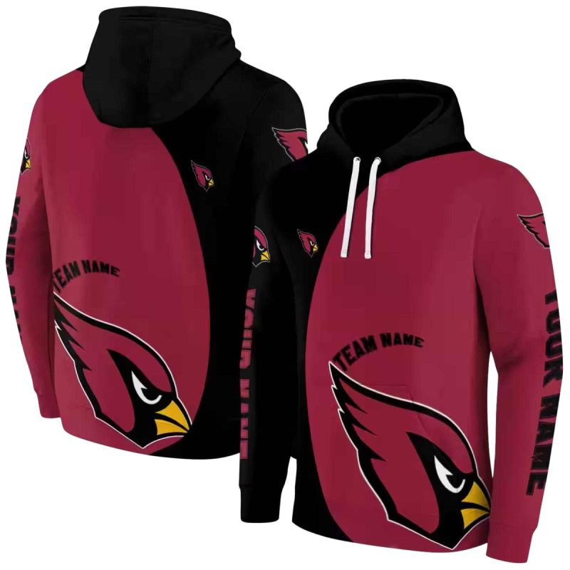 Personalized Arizona Cardinals Minimalist Design Red Black Aop Hoodie 1