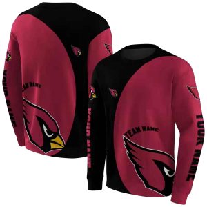 Personalized Arizona Cardinals Minimalist Design Red Black AOP Sweatshirt