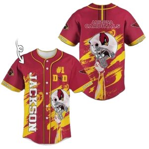 Personalized Arizona Cardinals No 1 Dad Baseball Jersey