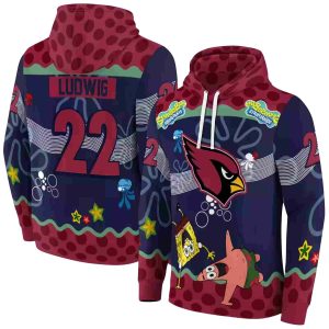 Personalized Arizona Cardinals Patrick Star Red Navy AOP Hoodie