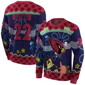Personalized Arizona Cardinals Patrick Star Red Navy AOP Sweatshirt
