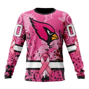 Personalized Arizona Cardinals Pink Breast Cancer AOP Sweatshirt