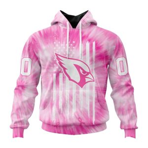 Personalized Arizona Cardinals Pink Tie Dye AOP Hoodie