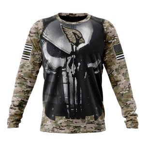 Personalized Arizona Cardinals Punisher Skull Camo AOP Sweatshirt