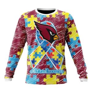 Personalized Arizona Cardinals Puzzle Autism Awareness AOP Sweatshirt