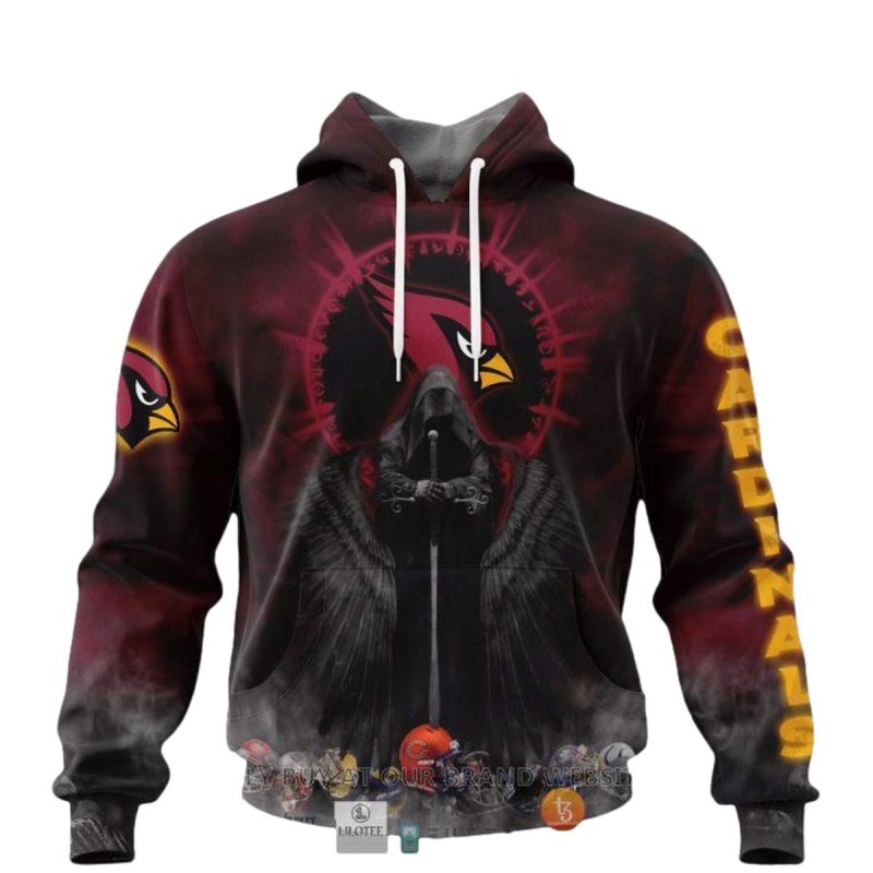 Personalized Arizona Cardinals Red Black Hades Aop Hoodie 1