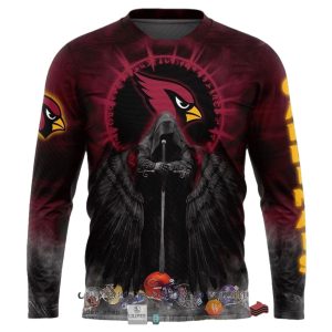 Personalized Arizona Cardinals Red Black Hades AOP Sweatshirt