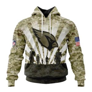 Personalized Arizona Cardinals Salute To Service Honor Veterans AOP Hoodie