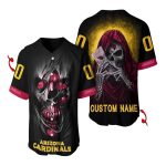 Personalized Arizona Cardinals Skull Halloween Baseball Jersey