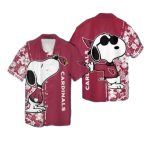 Personalized Arizona Cardinals Snoopy Kiss Logo Hawaiian Shirt