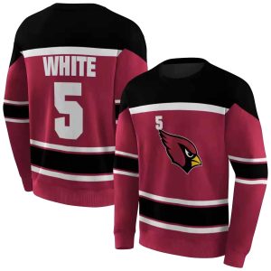 Personalized Arizona Cardinals Striped Pattern Red Black AOP Sweatshirt