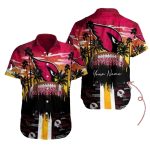 Personalized Arizona Cardinals Sunset Showdown Hawaiian Shirt