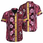 Personalized Arizona Cardinals Tribal Beat Pink Hibiscus Hawaiian Shirt