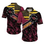 Personalized Arizona Cardinals US Flag Multi Logo Hawaiian Shirt