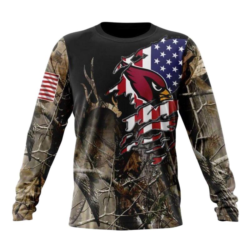 Personalized Arizona Cardinals Us Flag Special Camo Aop Sweatshirt 1