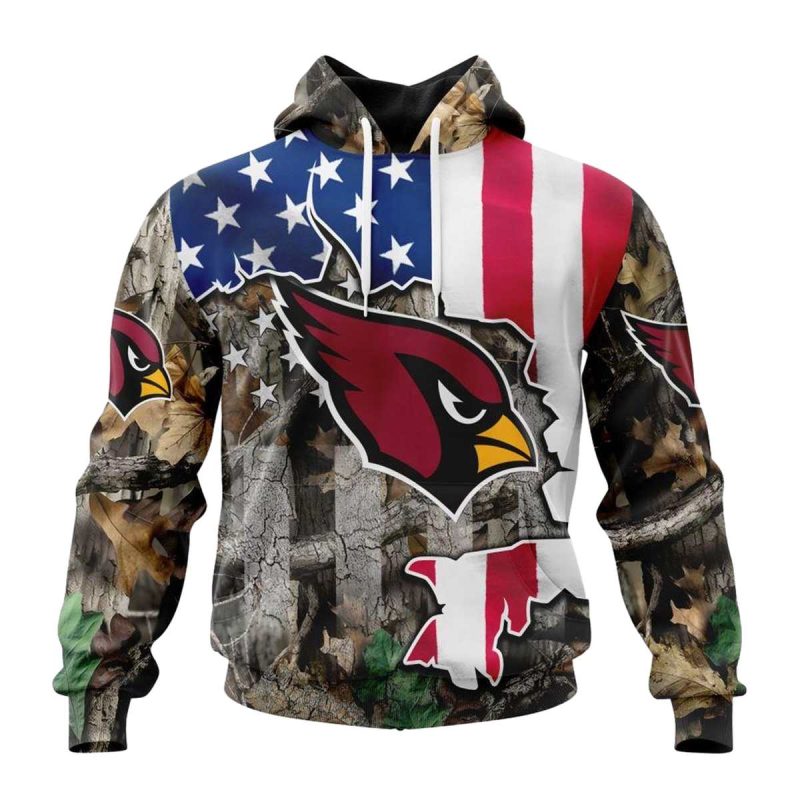 Personalized Arizona Cardinals Usa Flag Camo Realtree Hunting Aop Hoodie 1