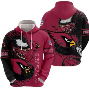 Personalized Arizona Cardinals Venom AOP Hoodie
