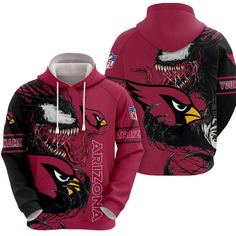 Personalized Arizona Cardinals Venom Aop Hoodie 1