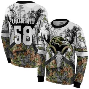 Personalized Baltimore Ravens Forest Silhouette AOP Sweatshirt