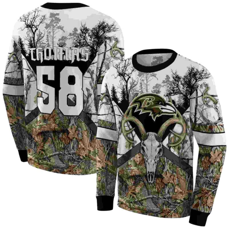 Personalized Baltimore Ravens Forest Silhouette Aop Sweatshirt 1