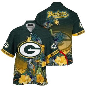 Personalized Breezy Palms Green Bay Packers Tropical Hawaiian Shirt