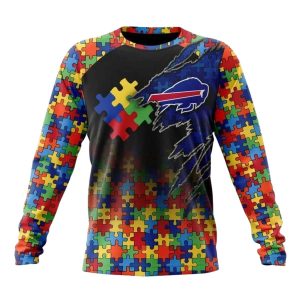 Personalized Buffalo Bills Autism Awareness Design AOP Sweatshirt