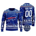 Personalized Buffalo Bills Big Logo Blue White Ugly Sweater