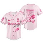 Personalized Buffalo Bills Breast Cancer Together We Fight Pink Baseball Jersey