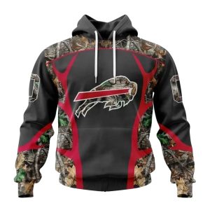 Personalized Buffalo Bills Camo Hunting Black AOP Hoodie