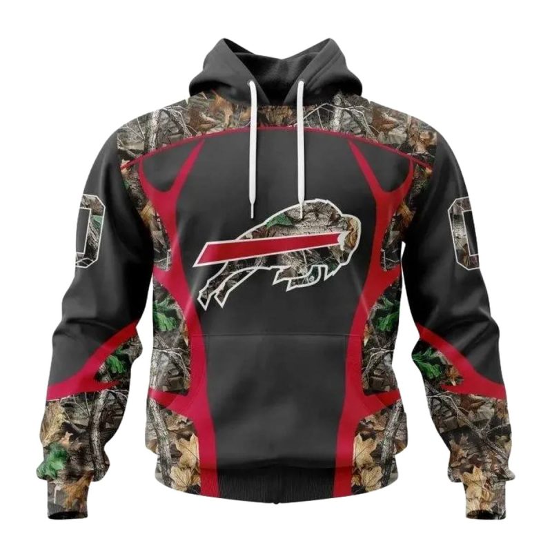 Personalized Buffalo Bills Camo Hunting Black Aop Hoodie 1