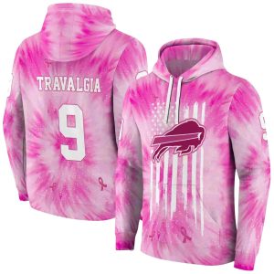Personalized Buffalo Bills Cancer Support Pink AOP Hoodie