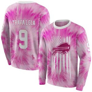 Personalized Buffalo Bills Cancer Support Pink AOP Sweatshirt