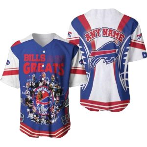 Personalized Buffalo Bills Champions Bills All Time Greats Baseball Jersey