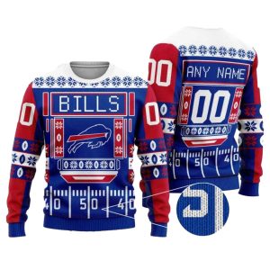 Personalized Buffalo Bills Characters Pattern Ugly Sweater