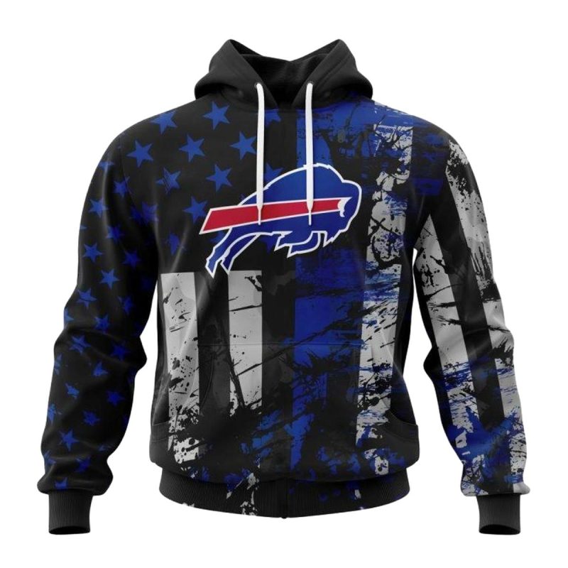 Personalized Buffalo Bills Classic Grunge American Flag Aop Hoodie 1