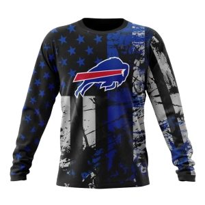 Personalized Buffalo Bills Classic Grunge American Flag AOP Sweatshirt