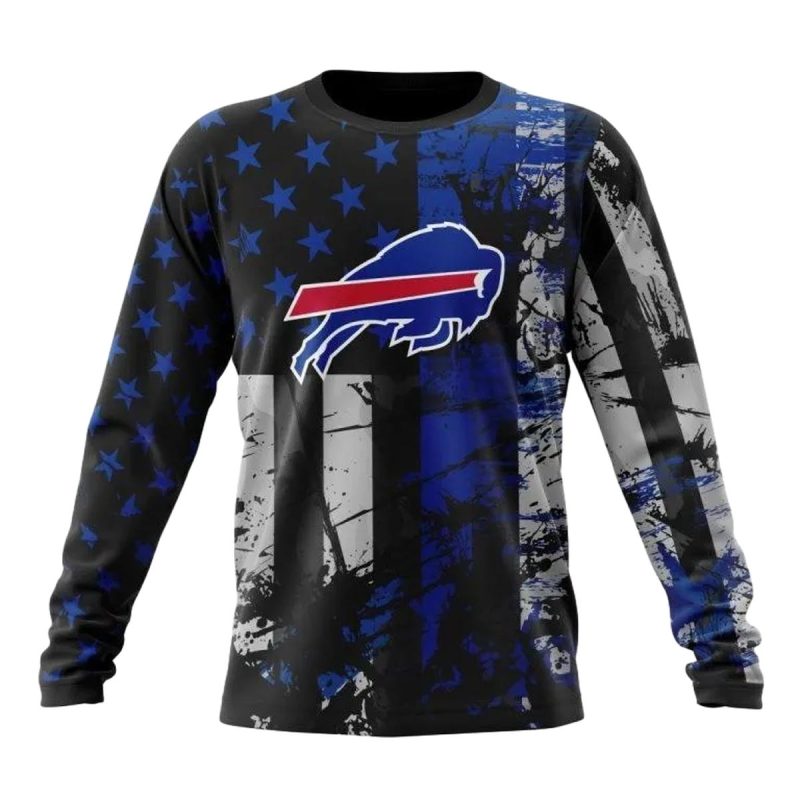 Personalized Buffalo Bills Classic Grunge American Flag Aop Sweatshirt 1