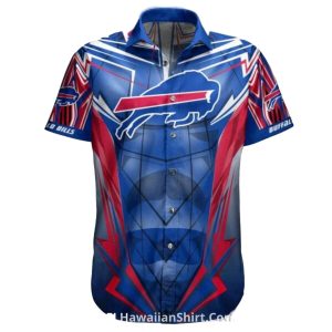 Personalized Buffalo Bills Electric Blue Lightning Hawaiian Shirt