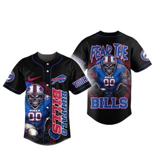 Personalized Buffalo Bills Fear The Bills Baseball Jersey