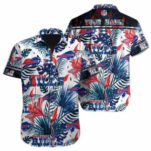 Personalized Buffalo Bills Floral Jungle Game Day Hawaiian Shirt