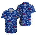 Personalized Buffalo Bills Floral Touchdown Blue Hawaiian Shirt