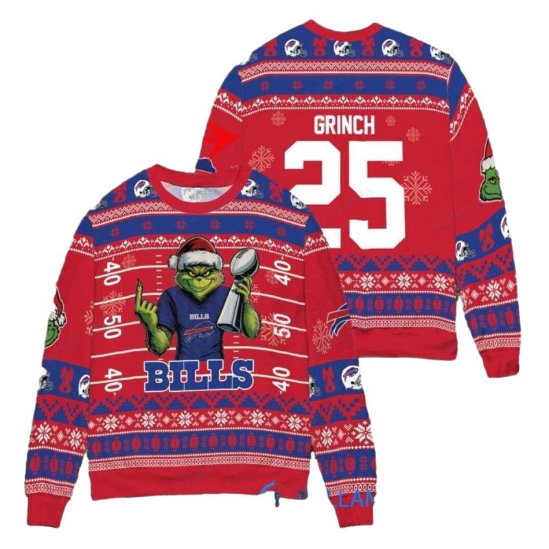 Personalized-Buffalo-Bills-Grinch-Super-Bowl-Trophy-Ugly-Sweater-1 Personalized Buffalo Bills Grinch Super Bowl Trophy Ugly Sweater 1