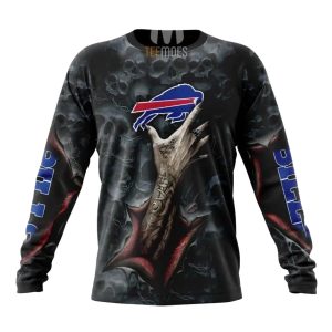 Personalized Buffalo Bills Halloween Horror Skull AOP Sweatshirt