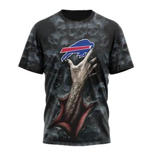 Personalized Buffalo Bills Halloween Horror Skull AOP T-Shirt