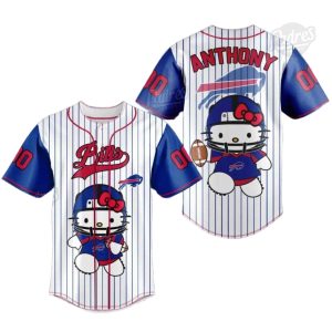 Personalized Buffalo Bills Hello Kitty Baseball Jersey
