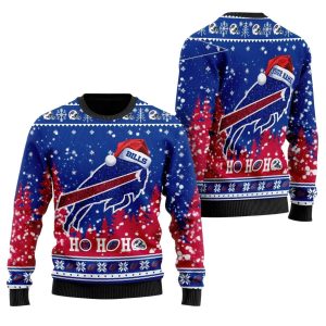 Personalized Buffalo Bills Ho Ho Ho Touchdown Ugly Sweater