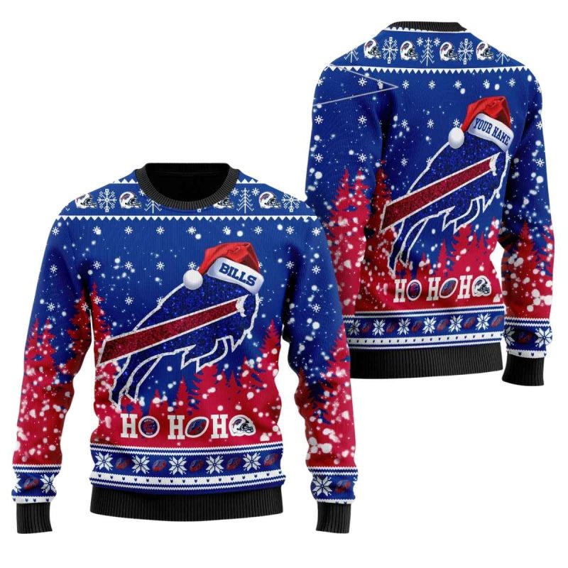 Personalized-Buffalo-Bills-Ho-Ho-Ho-Touchdown-Ugly-Sweater-1 Personalized Buffalo Bills Ho Ho Ho Touchdown Ugly Sweater 1
