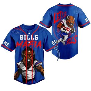 Personalized Buffalo Bills Let'S Go Bills Baseball Jersey