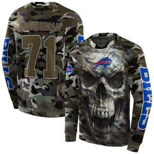 Personalized Buffalo Bills Logo And Camo Skull AOP Sweatshirt