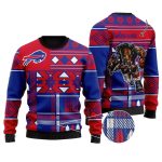 Personalized Buffalo Bills Logo And Mascot Red And Blue Ugly Sweater